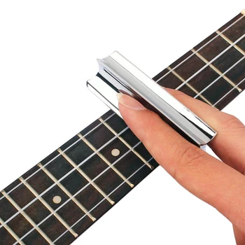 Chitara Slide Oțel Inoxidabil Masiv Ton Bar Hawaiian Slider pentru Chitară electro-Acustică Instrumente Portabile(Culoare Crom)
