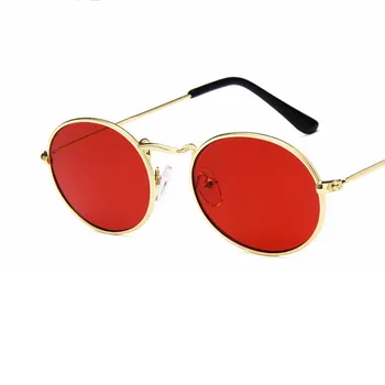 Clasic de Brand Designer de Oglinda Ovala Fierbinte Epocă Sexy Bărbați Femei ochelari de Soare se Răcească Razele Aliaj Ochelari de Soare oculos de sol masculino