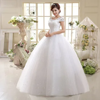 Clasic Ieftine Capac Maneca Stil Coreean Scurt Dantelă De Moda Simplu Rochii De Mireasa Cristal Rochii De Mireasa 2021 Vestido Casamento