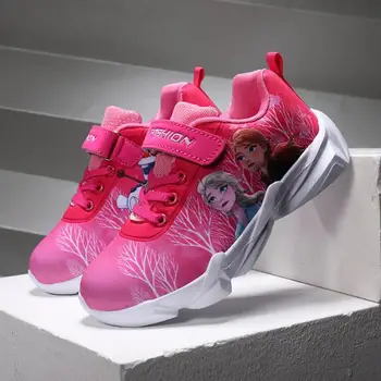 Congelate Copii Adidasi pentru Fete 2020 Fete Noi Printesa Pantofi de Moda pentru Copii Desene animate Disney Elsa Anna Sport Pantofi de Funcționare