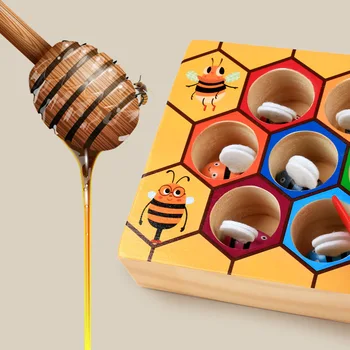 Copii din Lemn little Bee Jucării Băieți Și Fete Dezvolta Jucarii Jocuri Puzzle, Jucarii Copii Educative Jucarii de Cadouri de Învățământ Eq
