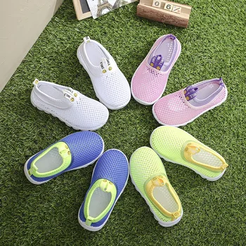 Copii Pantofi De Vara Pentru Copii Sandale Bomboane De Culoare Băieți Fete Jumătate Sandale Aer Ochiurilor De Plasă Respirabil Lumină Moale Pantofi De Plaja 21-38 Casual