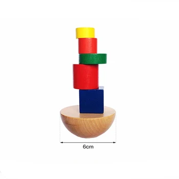 Copii pentru Copii Moon Joc de Echilibru din Lemn Geometrice Blocuri Băieți Fete DIY Învățare a Copilului Jucării Educative Pentru Copii de Cadou