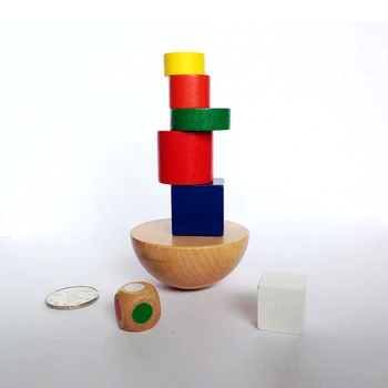 Copii pentru Copii Moon Joc de Echilibru din Lemn Geometrice Blocuri Băieți Fete DIY Învățare a Copilului Jucării Educative Pentru Copii de Cadou