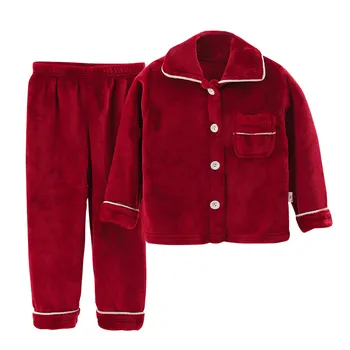 Copil Copii Copii Băieți Fete Solid Pijamale Cald Iarna Paltoane Pantaloni Costume Set