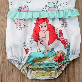 Copil Copil Copil Fete Sirenă Drăguț Peter Pan Guler Romper Salopeta, Costume De Haine Pentru Copii