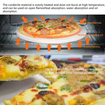 Cordierite 33CM Rotunde de Pizza Tava de Copt Non-stick rezistent la Căldură Pizza Stone Pan Pentru Casa Restaurant Gratar