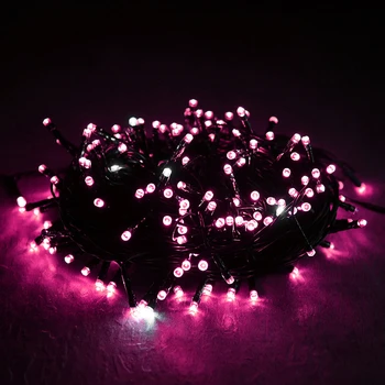 Coversage Pom de Crăciun 100M Led String Ghirlanda Fairy Light Black Line Lanț Home Garden Party în aer liber, Decor de Vacanță