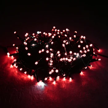 Coversage Pom de Crăciun 100M Led String Ghirlanda Fairy Light Black Line Lanț Home Garden Party în aer liber, Decor de Vacanță
