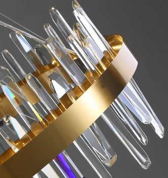 Cristal de lux living candelabru modern, creativ dormitor studiu, sala de mese dreptunghiulare din oțel inoxidabil luciu de iluminat