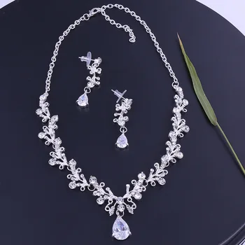 Cristal de Mireasa Seturi de Bijuterii cu Diademe de Lux Stras nunta Coroana Colier Cercei Set Mireasa Africane Margele Seturi de Bijuterii