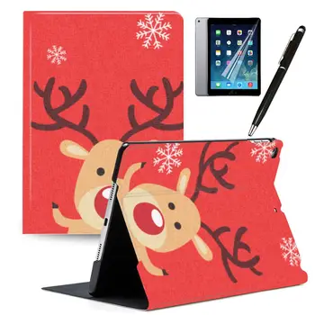 Crăciun fericit, Moș Crăciun, Cadouri din Piele PU Caz Inteligent Cover Pentru iPad Air234 9.7