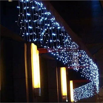 Crăciun Ghirlanda LED-uri Cortina Sloi de gheață Șir Lumina 220V Ofili de 0,4-0,6 m 80-40M Mall Streașină Grădină Scenă în aer liber Lumini de Basm