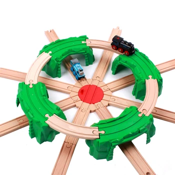 Curbe Pestera de la Pod Compatibil cu BRIO de Lemn Trenuri și Piese mai Multe Combinații Dezvolta Imaginatia Copiilor