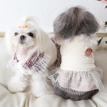 Câine Haine de Moda Doamnă Pisică Câine Rochie din Imitație de blană de Moda de Îmbrăcăminte pentru animale de COMPANIE Pentru Câini de Companie Cățeluș Iarna Cald Produse pentru animale de Companie Cățeluș