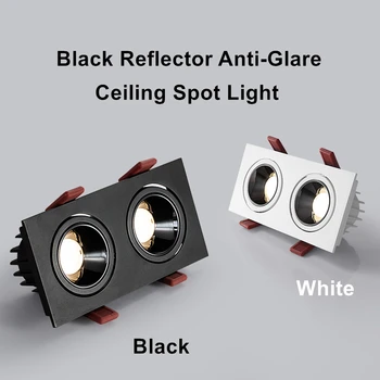 [DBF]2020 Nouă Capete Duble Unghi Regla LED Încastrat tip Downlight Estompat 14W 24W Plafon de Lumină Spot 3000K/4000K/6000K Acasă Culoar