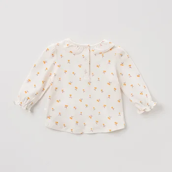 DBZ11143-1 dave bella primavara toamna pentru copii fete drăguț floral shirt infant toddler bumbac topuri copii de înaltă calitate, haine
