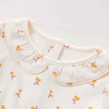 DBZ11143-1 dave bella primavara toamna pentru copii fete drăguț floral shirt infant toddler bumbac topuri copii de înaltă calitate, haine
