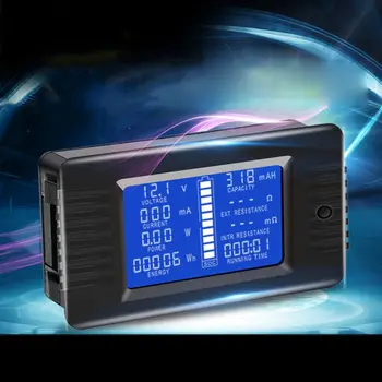 DC 0-200V 0-300A Baterie Tester Voltmetru Ampermetru Tensiune Curent Impedanta Capacitate de Energie Timp de Metru de Monitor