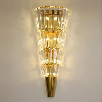 De aur moderne lampă de perete lumina de cristal de lux Nordic camera de zi de decorare hotel lumini cu LED-uri