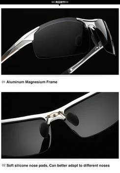De conducere Polarizat ochelari de Soare Barbati Cadru de Aluminiu ochelari de Soare Sport Driver Retro UV400 Anti-Orbire Ochelari de Soare Ochelari de protecție