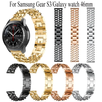 De lux din Oțel Inoxidabil Watchbands Pentru Samsung Gear s3 clasic/frontier Trupa de Metal 22mm Curea pentru Samsung Galaxy 46mm Brățară