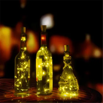De vânzare la cald 10 Buc/lot Sticla de Vin Luminile de Plută în Formă Înstelat Șir LED lumina feerica pentru vacanță, Petrecere de Nunta, lumini de Decor