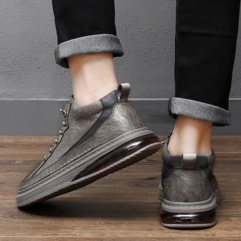 De vânzare la cald bărbați pernă de aer plat retro adidași respirabil usoare pantofi casual sport confortabile pantofi dantela-up pantofi de alergat