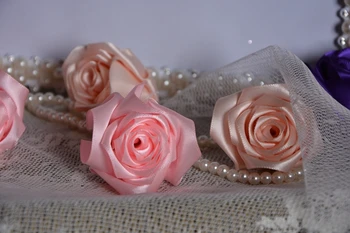 De vânzare la cald realizate manual Rose Silk Satin cu Petale de flori, flori de nunta încheietura mâinii de flori de mireasa brosa buchet real a crescut cu 19 culori mult