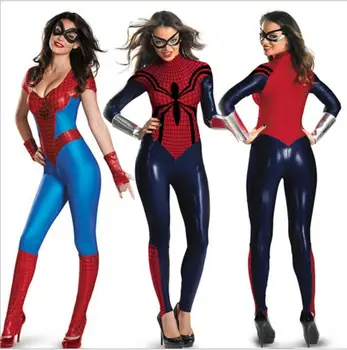 De Înaltă Calitate 2016 Spiderman Femei Cosplay Costum Sexy Zentai Costum Anime Haine Femei Petrecere Mascarada Spiderhero Salopeta