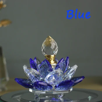 De Înaltă Calitate De Cristal Decorative Floare De Lotus Forma Reîncărcabile Ulei De Parfum Sticla Decor Acasă
