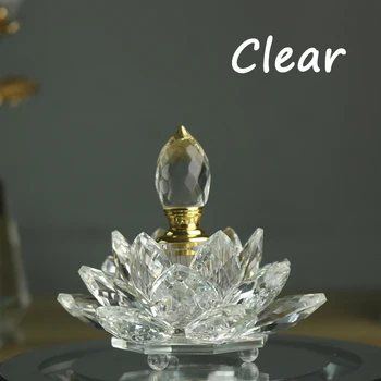 De Înaltă Calitate De Cristal Decorative Floare De Lotus Forma Reîncărcabile Ulei De Parfum Sticla Decor Acasă