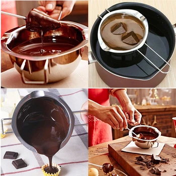 De Înaltă Calitate Din Oțel Inoxidabil Ușor De Curățat Ciocolata Cu Lapte, Miere, Unt Creuzet Cu Mâner De Bucatarie Produse De Patiserie De Copt Instrumente