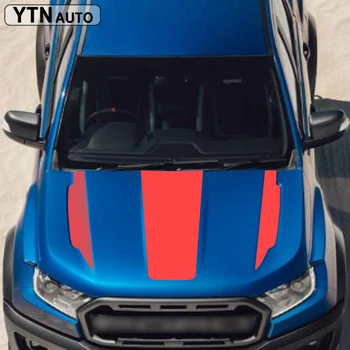 Decalcomanii auto Pentru Ford Ranger T7 T8 2016 2017 2018 2019 1set Rece Capota Capota Gradient de Partea Grafic Bandă de Vinil Autocolante Auto