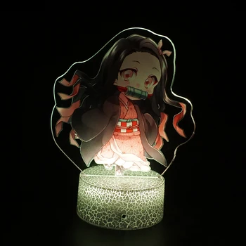 Demon Slayer Kimetsu Nu Yaiba Anime Lumina de Noapte pentru Decor Acasă 3D LED Nightlamp 3d Birou Acrilic Lumina Kamado Tanjirou Nezuko