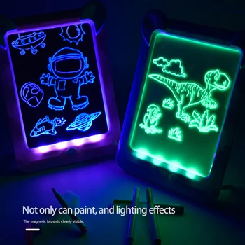 Desen 3D Pad LED Scris Bord scris de mână Pad Luminos Placa de Desen pentru Copii Dezvoltarea Creierului Jucărie de Învățământ
