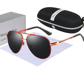 Designer de Brand UV400 ochelari de Soare Polarizat Bărbați de înaltă calitate, de Conducere Ochelari Ochelari fără ramă de Metal Retro Gafas De Sol Hombre