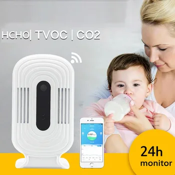 Detector de co2 metru pm2.5 calitatea aerului monitor Tester Contor Gaz luchtkwaliteit metru HCHO TVOC Temperatura Umiditate Monitor