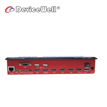 DeviceWell HDS7105-V21 Video Switcher 5-CH Video Switcher 4*cablu HDMI 1*DP SWITCHER pentru Flux Video HDS7105_V2021 NOUA Versiune 2021