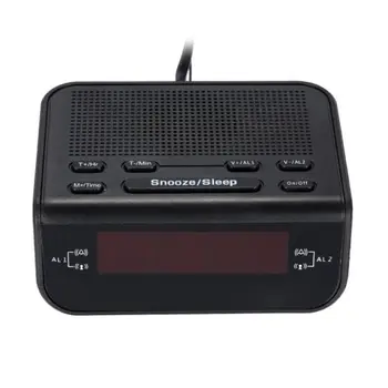 Digital FM Radio cu Ceas Deșteptător Cu Alarmă Dublă Sleep Timer LED Roșu Timp de Afișare