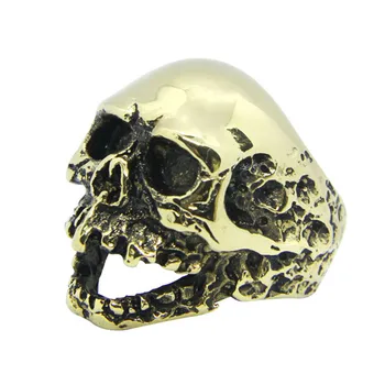 Dimensiunea 7-13 Rece 316L din Oțel Inoxidabil Mici de Aur Negru Retro Moartea Craniu Inel de Epocă Doamnelor Mens de Mers pe jos de Craniu Biker Ring