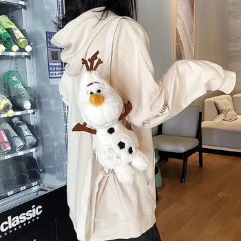 Disney Frozen Olaf de Pluș Rucsac Grădiniță Drăguț Papusa Sac de Școală Copiii Moale Animal de Pluș Sac de Cadouri de Craciun pentru Fete
