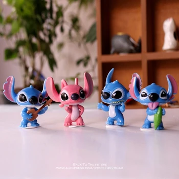Disney Lilo & Stitch 5cm 10buc/set figurina Postura Anime Decor Colecție de Figurine model de Jucărie pentru copii cadouri