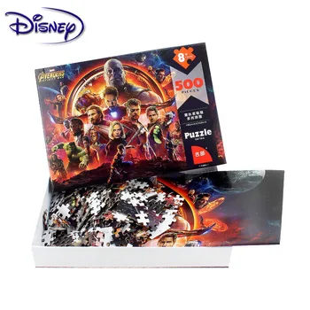 Disney Marvel Puzzle Jucărie Avengers 500 de bucăți de hârtie de inteligență pentru adulți Cutie de puzzle