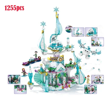 Disney Snow Casa Playmobil Lepining Original Printesa Castelul De Gheata Cifre Papusa Blocuri Jucarii De Craciun Pentru Fata
