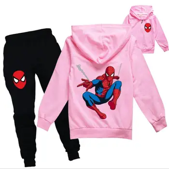 Disney Spiderman Copii Seturi de Îmbrăcăminte de Copii costum Baieti Treninguri Marca Copii Costume Sportive Strat de Top +Pantaloni Set 2 buc