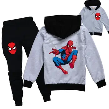 Disney Spiderman Copii Seturi de Îmbrăcăminte de Copii costum Baieti Treninguri Marca Copii Costume Sportive Strat de Top +Pantaloni Set 2 buc