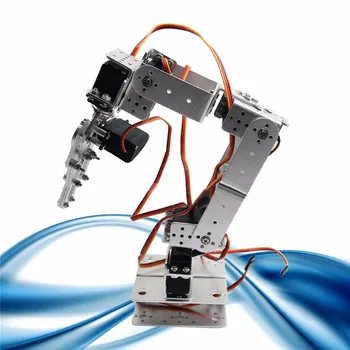 DIY Robot Robot Inteligent ROT2U 6DOF Aluminiu Brațul Robotului Pensă cu Gheare Kit de Montare Cu Servo Pentru Arduino-Argint