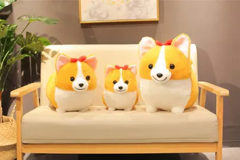 Drăguț Câine Corgi Jucării de Pluș, Păpuși Drăguț Cățeluș Moi Umplute de Animale Desene animate Perna Jucarie Cadou pentru Copii Copii Copii Decor Acasă