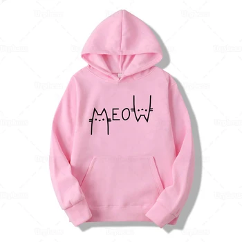 Drăguț Pisica Miau Hanorace Amuzant Pisica Mama Hanorace Sweatershirt